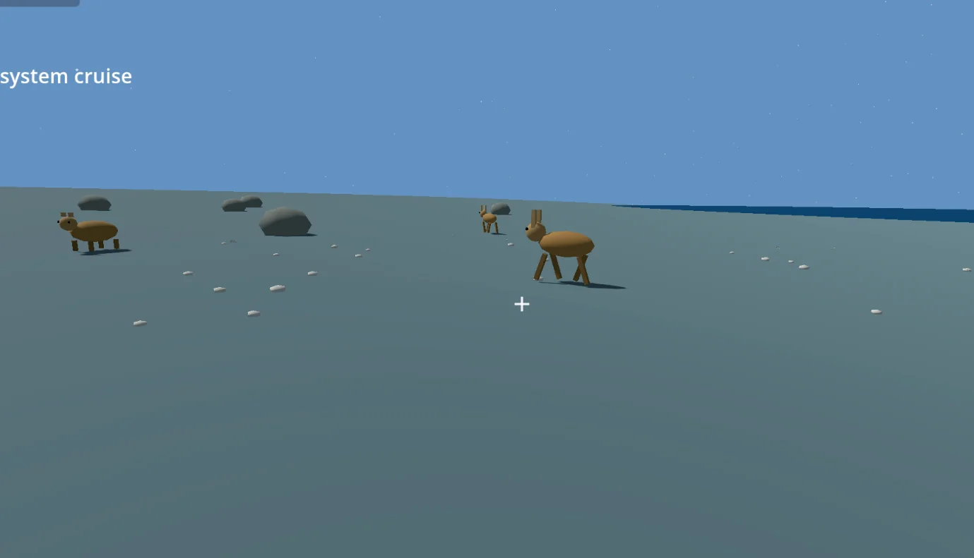 Prototype fauna on a ProjectWander world