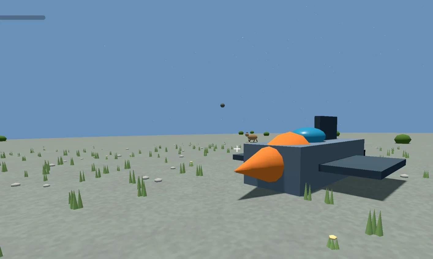 ProjectWander ship on a generated planetary surface